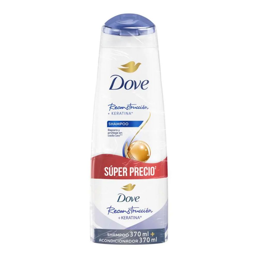 Imagen de Shampoo DOVE reconstrucción completa x370 ml + acondicionador x370 ml