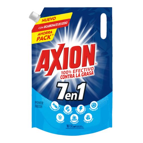 Imagen de Lavaplatos liquido AXION bicarbonato 7en1 x1500 ml