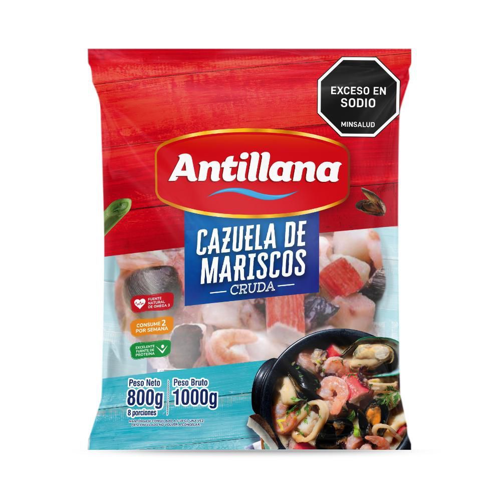 Imagen de Cazuela De Mariscos Cruda ANTILLANA 880  gr