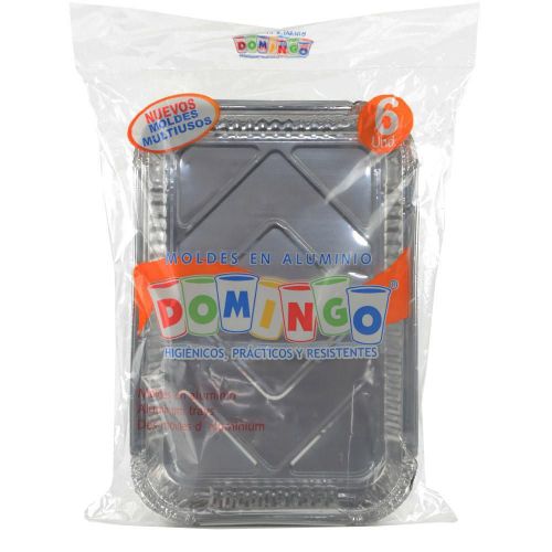 Imagen de Molde de aluminio DOMINGO multiusos prácticos contiene 5 uds