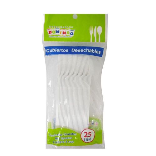 Imagen de Cucharas desechables DOMINGO blanca grande