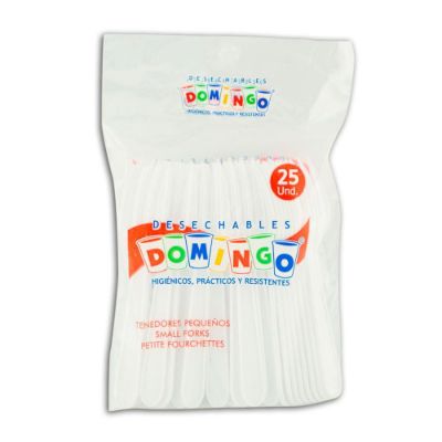 Imagen de Tenedores desechables DOMINGO higiénicos y resistentes