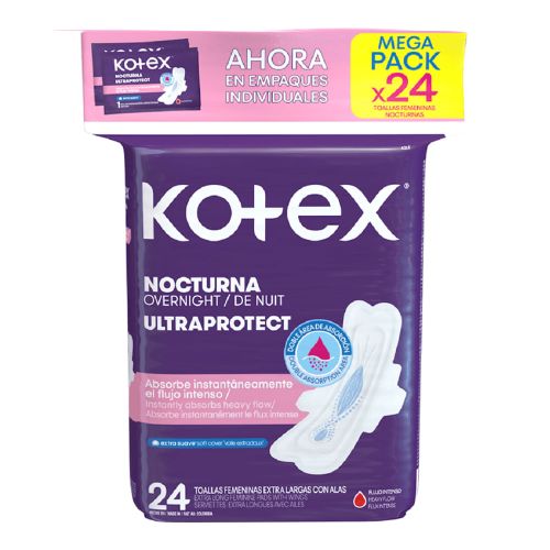 Imagen de Toallas higiénicas KOTEX nocturna x24 unds