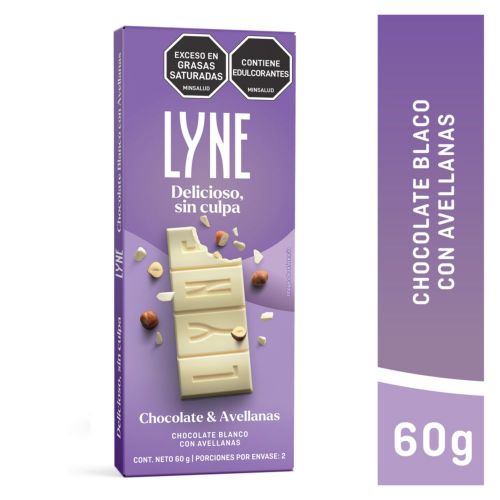 Imagen de Chocolatina LYNE chocolate y avellanas (60  gr)