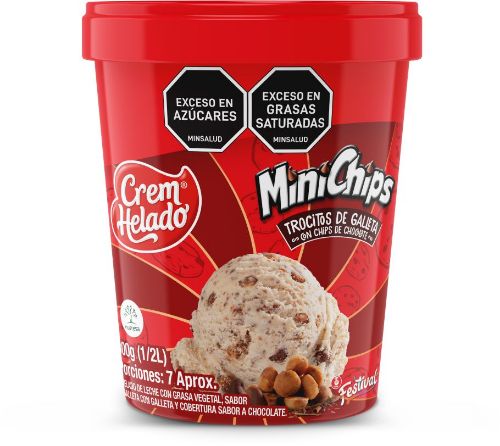 Imagen de Helado CREM HELADO trocitos de galleta chips chocolate (300  gr)
