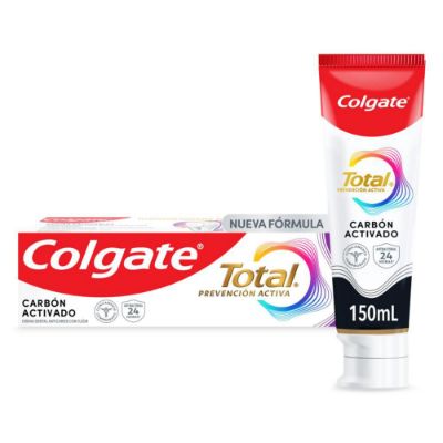 Imagen de Crema dental COLGATE total prevención activa carbón (150  ml)