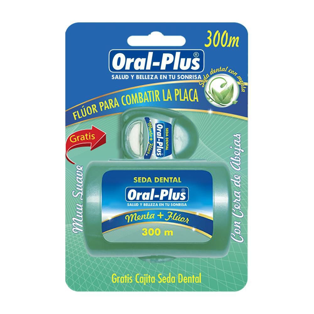 Imagen de Seda dental ORALPLUS con cera + cajita pequeña (300  mts)