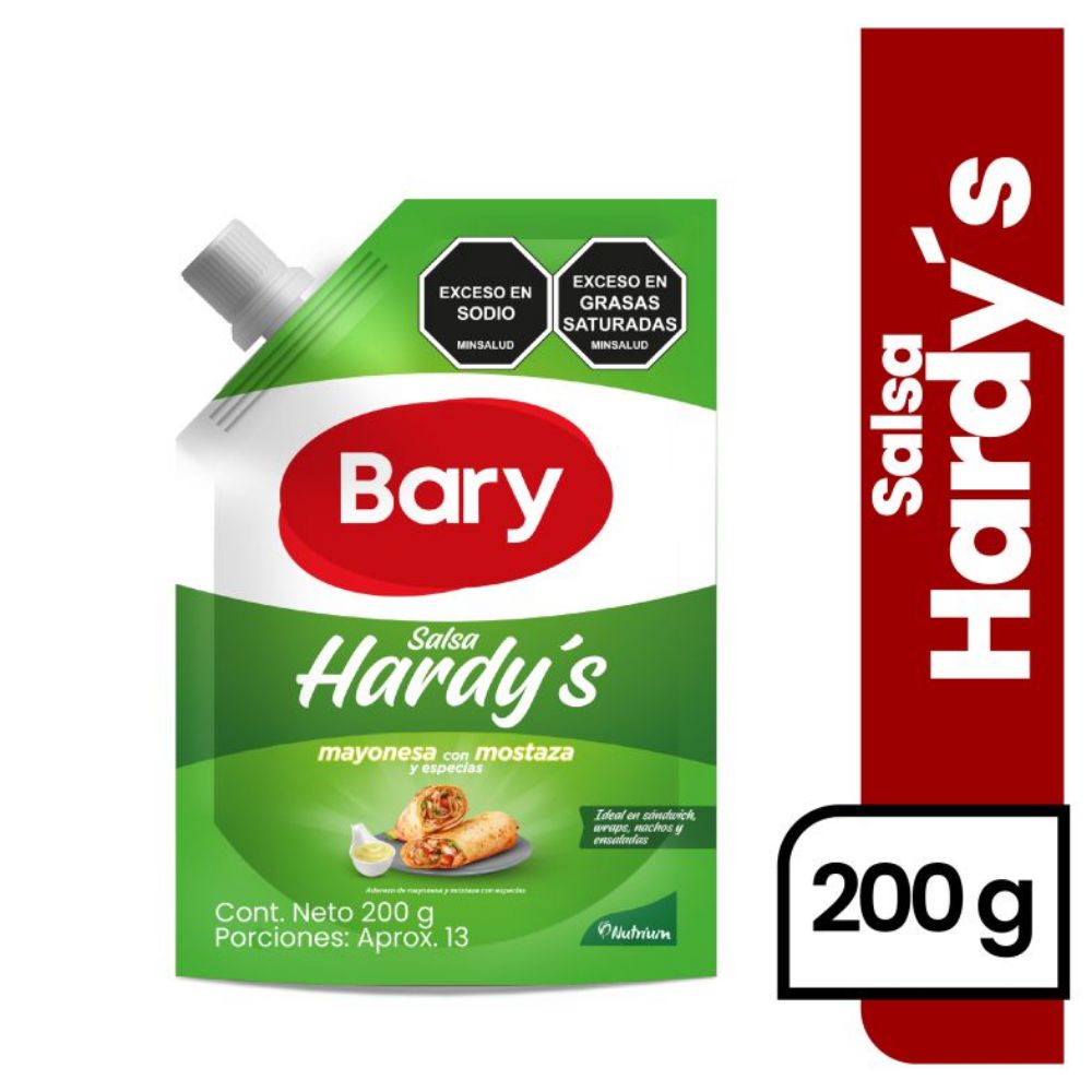 Imagen de Salsa hardys BARY mayonesa con mostaza doy pack (200  gr)