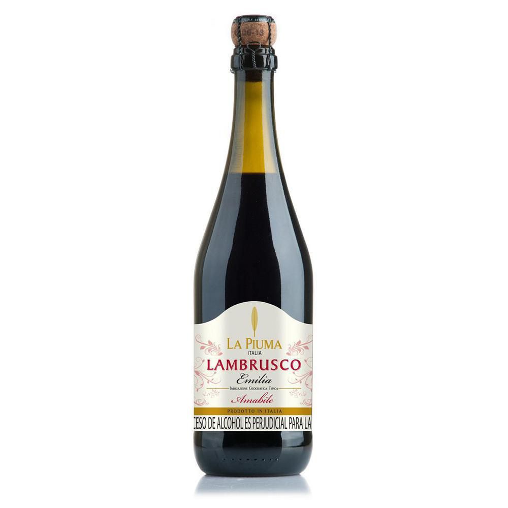 Imagen de Vino Tinto LA PIUMA MARCA EXCLUSIVA Espumoso Lambrusco (750  ml)