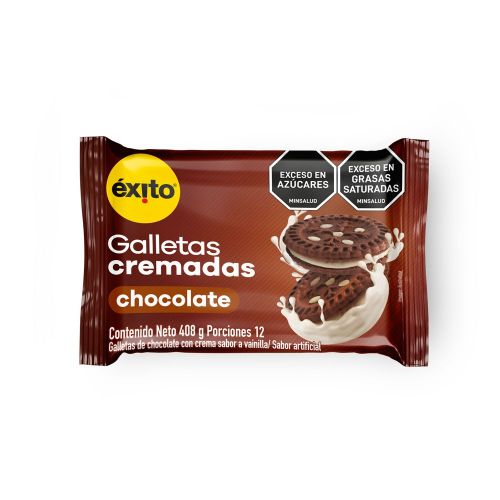 Imagen de Galletas EXITO MARCA PROPIA cremadas sabor a chocolate (408  gr)