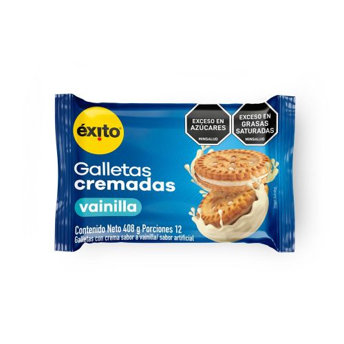 Imagen de Galletas EXITO MARCA PROPIA cremadas sabor a vainilla (408  gr)