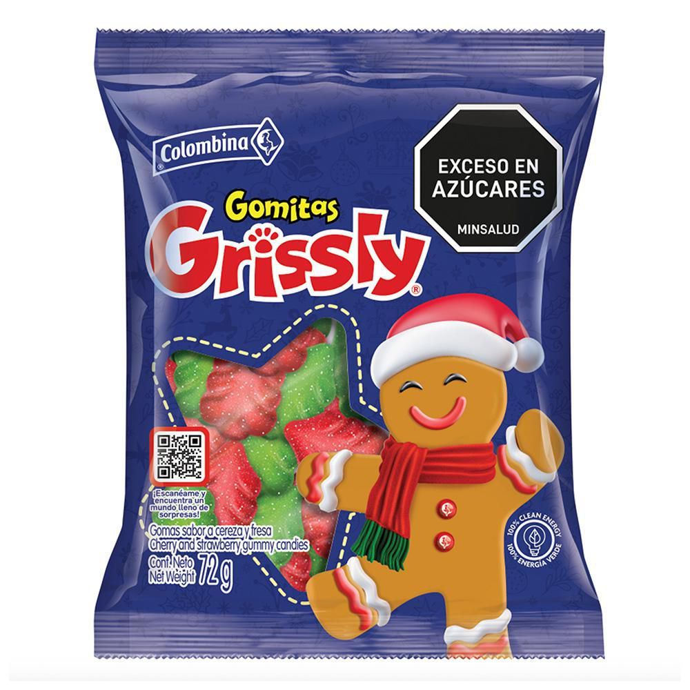 Imagen de Gomitas GRISSLY sabor a cereza y fresas (70  gr)
