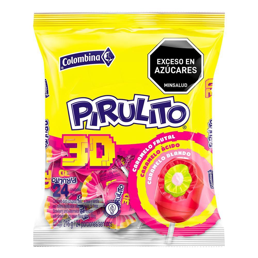 Imagen de Caramelos PIRULITO frutal, ácido blando (216  gr)