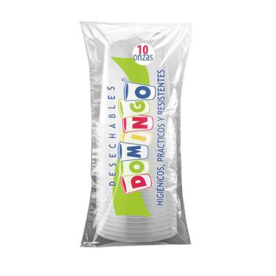 Imagen de Vasos desechables DOMINGO traslucidos 10 Oz