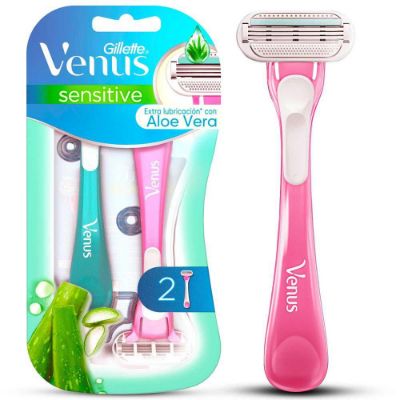 Imagen de Cuchilla de afeitar VENUS sensitive con aloe (2  und)