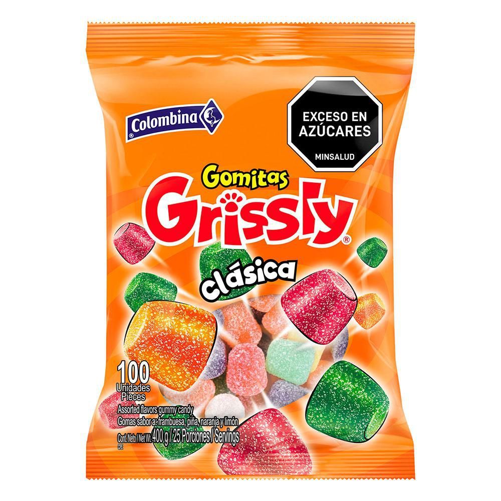 Imagen de Gomitas  GRISSLY clásicas sabor a frambuesa (400  gr)