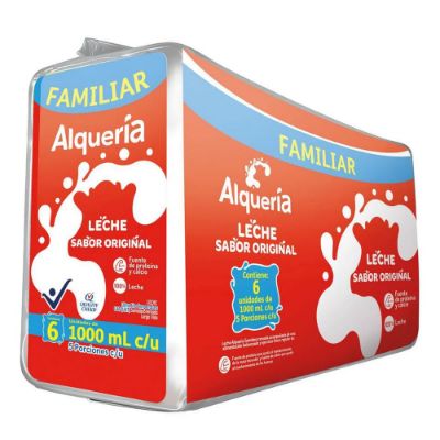 Imagen de Leche ALQUERIA entera 6 unds x1000 ml c/u