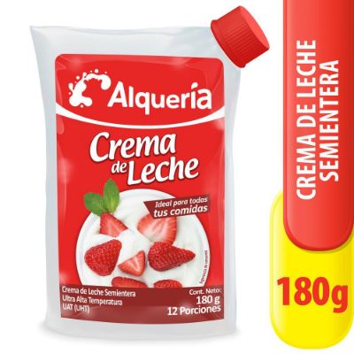 Imagen de Crema de leche ALQUERIA semientera (180  gr)