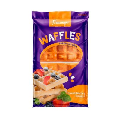 Imagen de Waffles Sabor Natural FRESCAMPO 216  gr