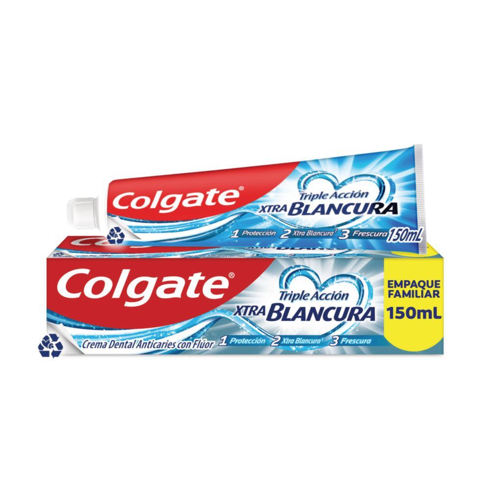 Imagen de Crema dental COLGATE triple acción extrablancura (150  ml)