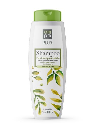 Imagen de Shampoo AMPM PLUS biodegradable humecta y repara (400  ml)