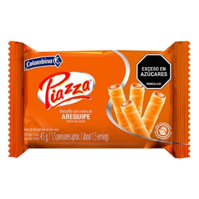 Imagen de Barquillos PIAZZA con crema de arequipe (45  gr)