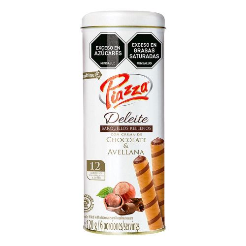 Imagen de Barquillos PIAZZA deleite chocolate y avellanas (120  gr)