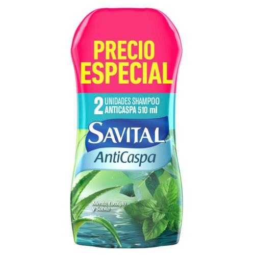 Imagen de Shampoo SAVITAL anticaspa menta y eucalipto (1020  ml)