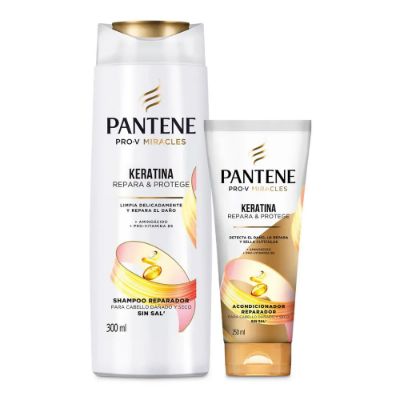 Imagen de Shampoo PANTENE keratina x300 ml + acondicionador x250 ml