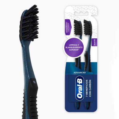 Imagen de Cepillo de dientes ORALB advanced 7 beneficios con carbón (2  und)