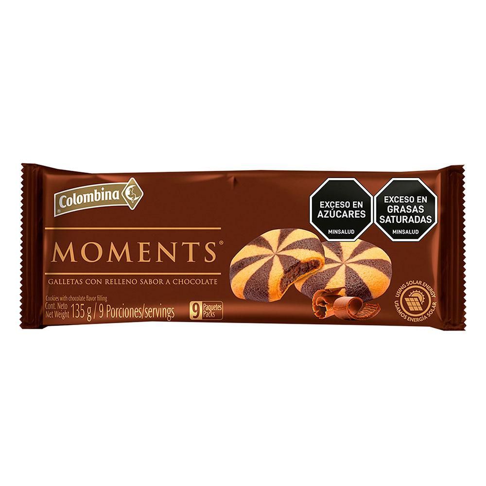 Imagen de Galletas MOMENTS relleno con chocolate (135  gr)