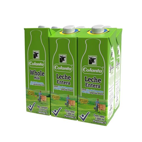 Imagen de Leche COLANTA entera en caja x6und (6000  ml)