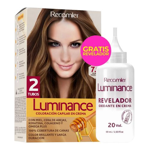 Imagen de Tinte LUMINANCE rubio mediano + revelador precio especial N.° 7.0