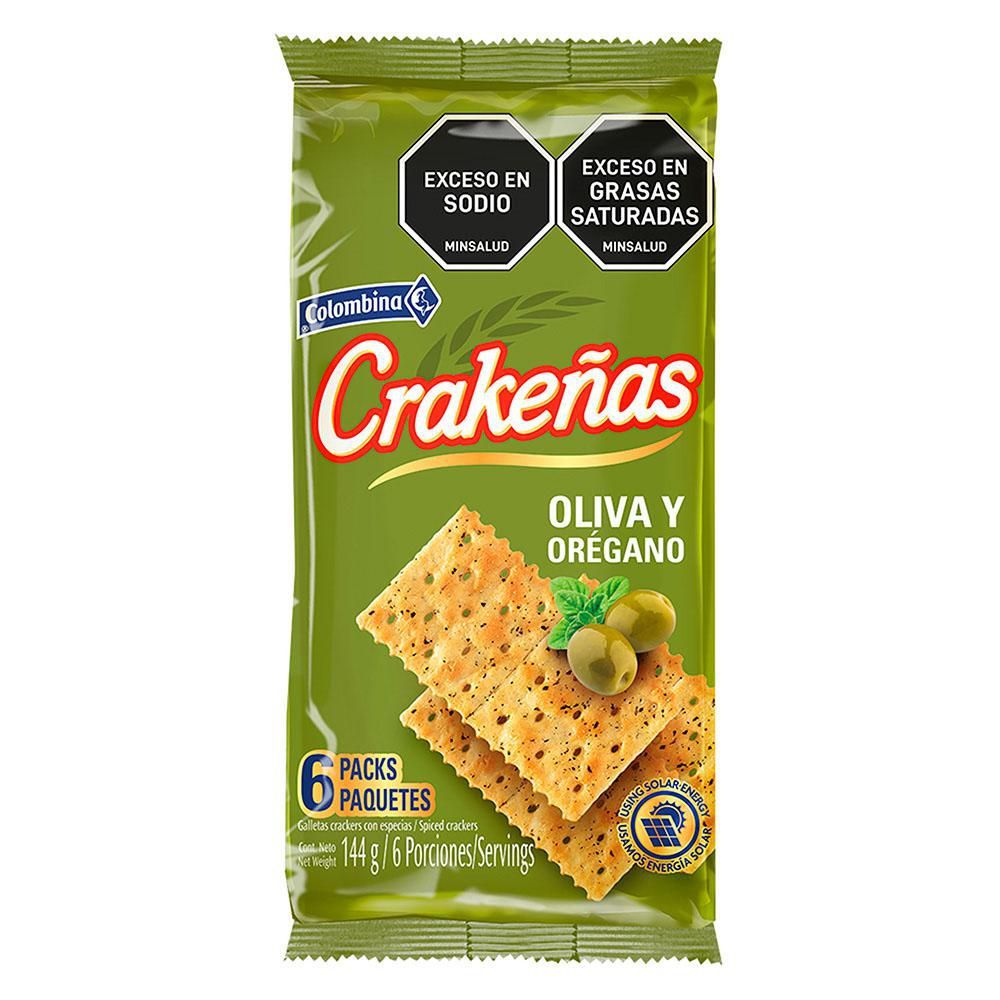 Imagen de Galletas CRAKENAS oliva y orégano x6und (144  gr)