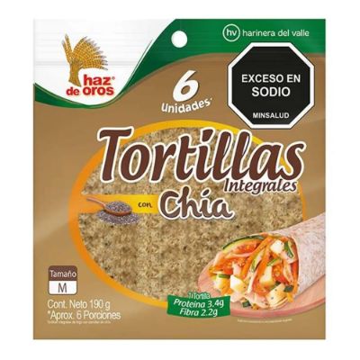 Imagen de Tortillas HAZ DE OROS integral con chía x190 g