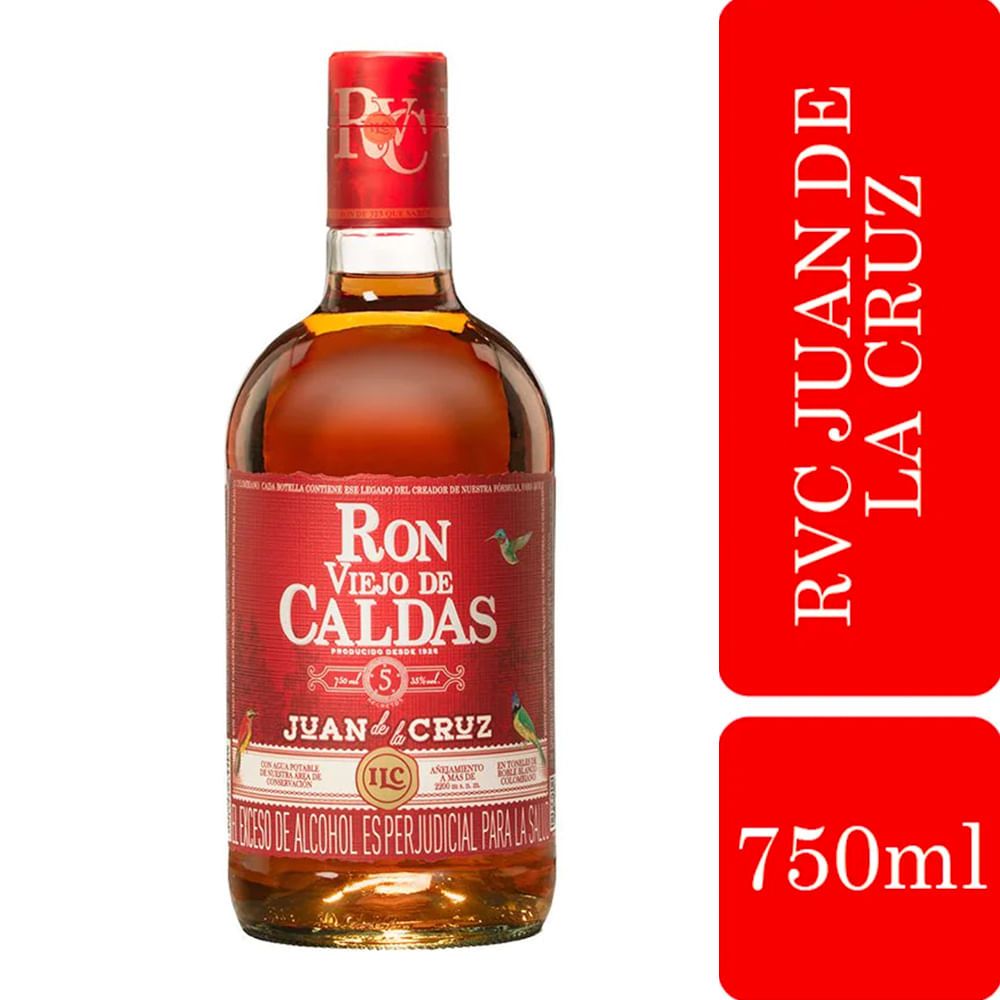Imagen de RON VIEJO DE CALDAS juan de la cruz añejo 5 años x750 ml