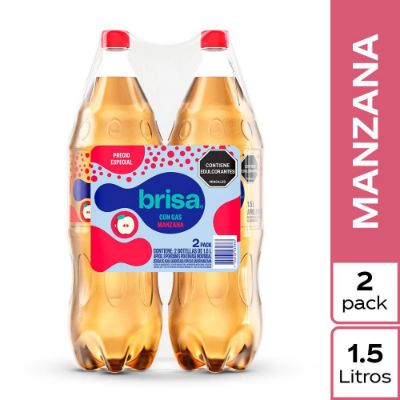 Imagen de Agua Saborizada BRISA con Gas Manzana x2und (3000  ml)