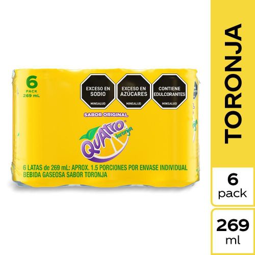 Imagen de Gaseosa QUATRO lata x6und (1614  ml)