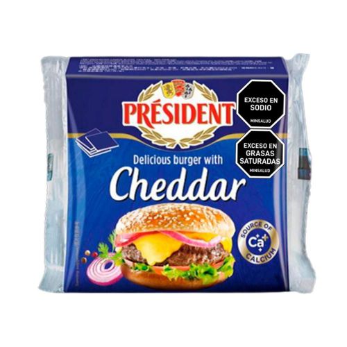 Imagen de Queso PRESIDENT tipo cheddar tajado (200  gr)