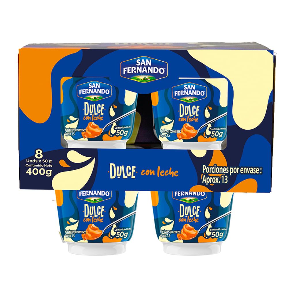 Imagen de Dulce de leche SAN FERNANDO 8 unds x400 g