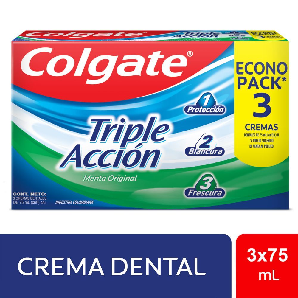 Imagen de Crema dental COLGATE triple acción (225  ml)