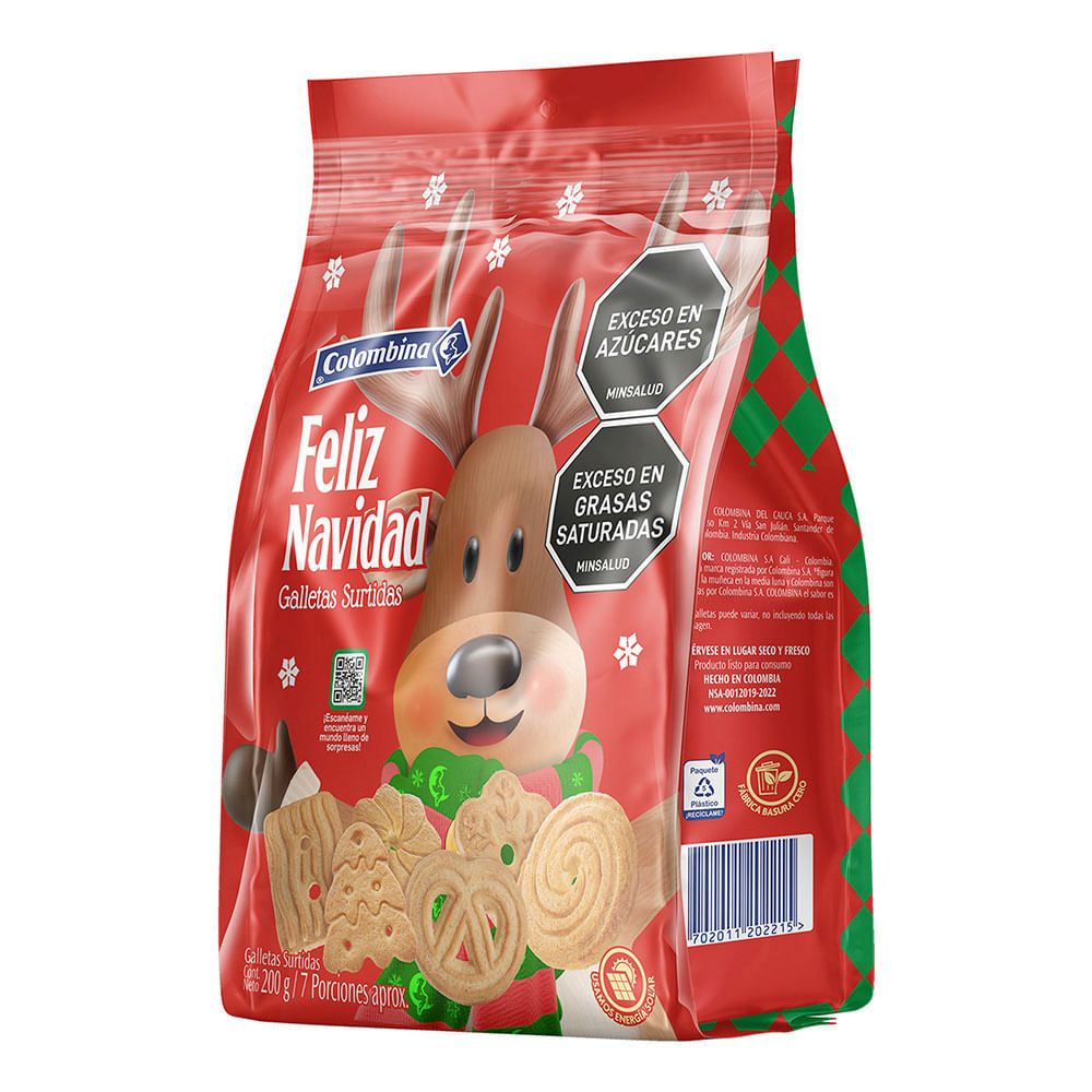 Imagen de Galletas COLOMBINA feliz navidad x200 g