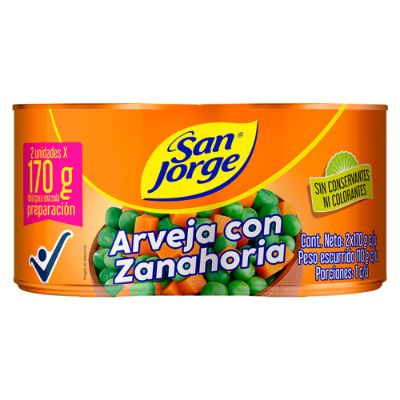 Imagen de Arveja/zanahoria SAN JORGE 2 unds x110 g c/u