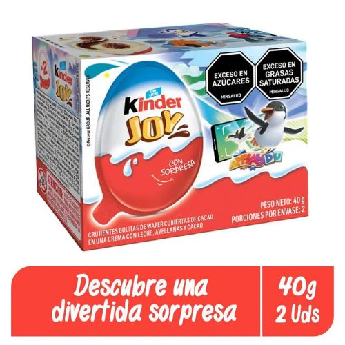 Imagen de Huevo KINDER joy niño chocolate avellana 2 unds x20 g c/u