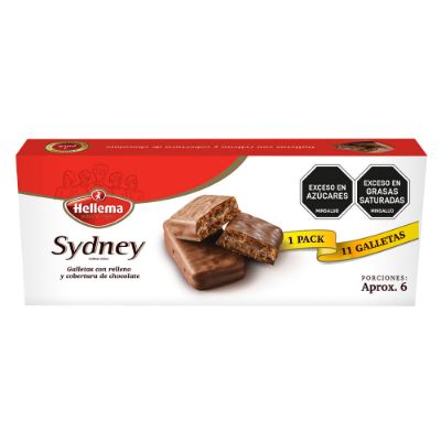 Imagen de Galletas HELLEMA con relleno y cobertura de chocolate x200 g