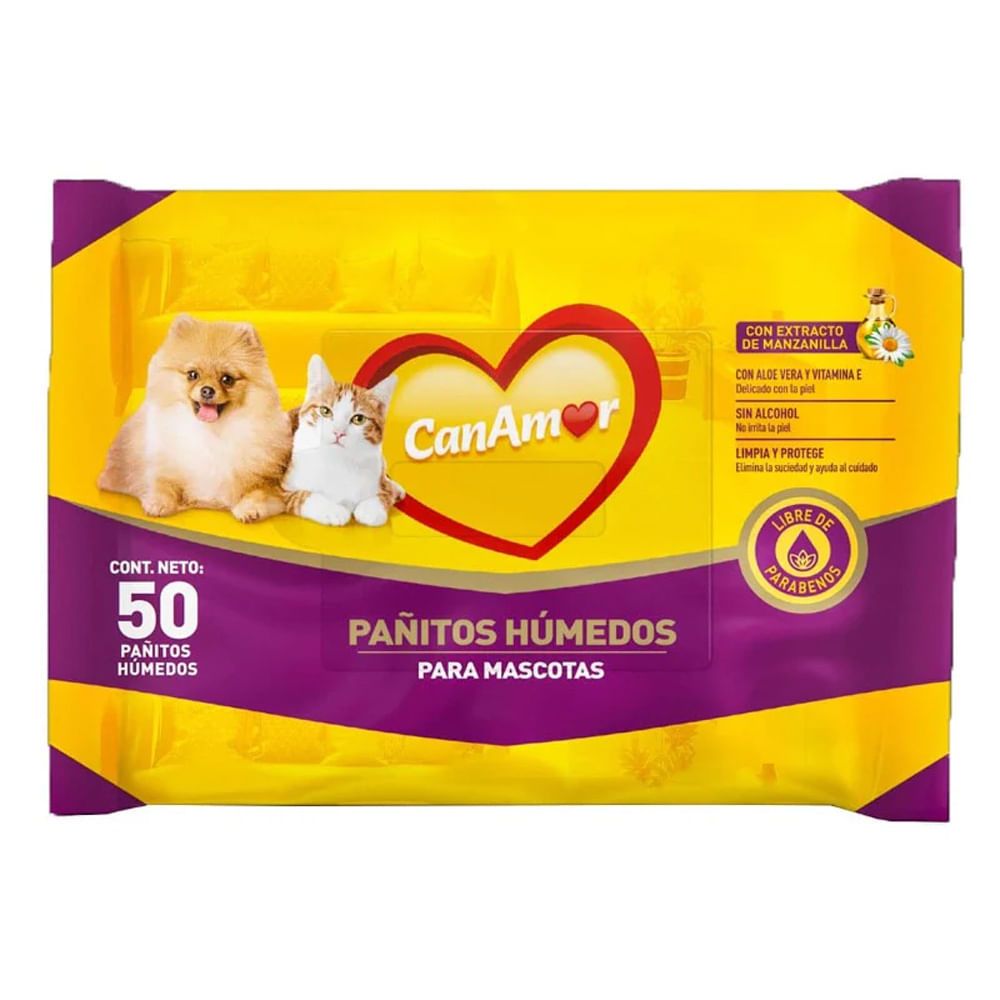 Imagen de Pañitos humedos CANAMOR x50 unds