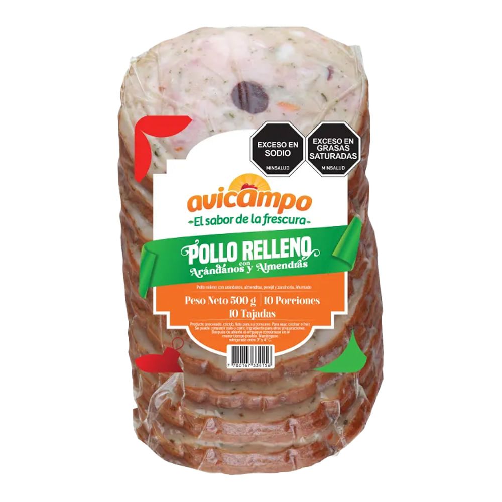 Imagen de Pollo AVICAMPO relleno tajado x500 g