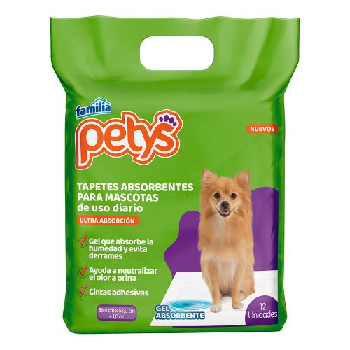 Imagen de Tapete petys FAMILIA absorbente mascota x12 unds