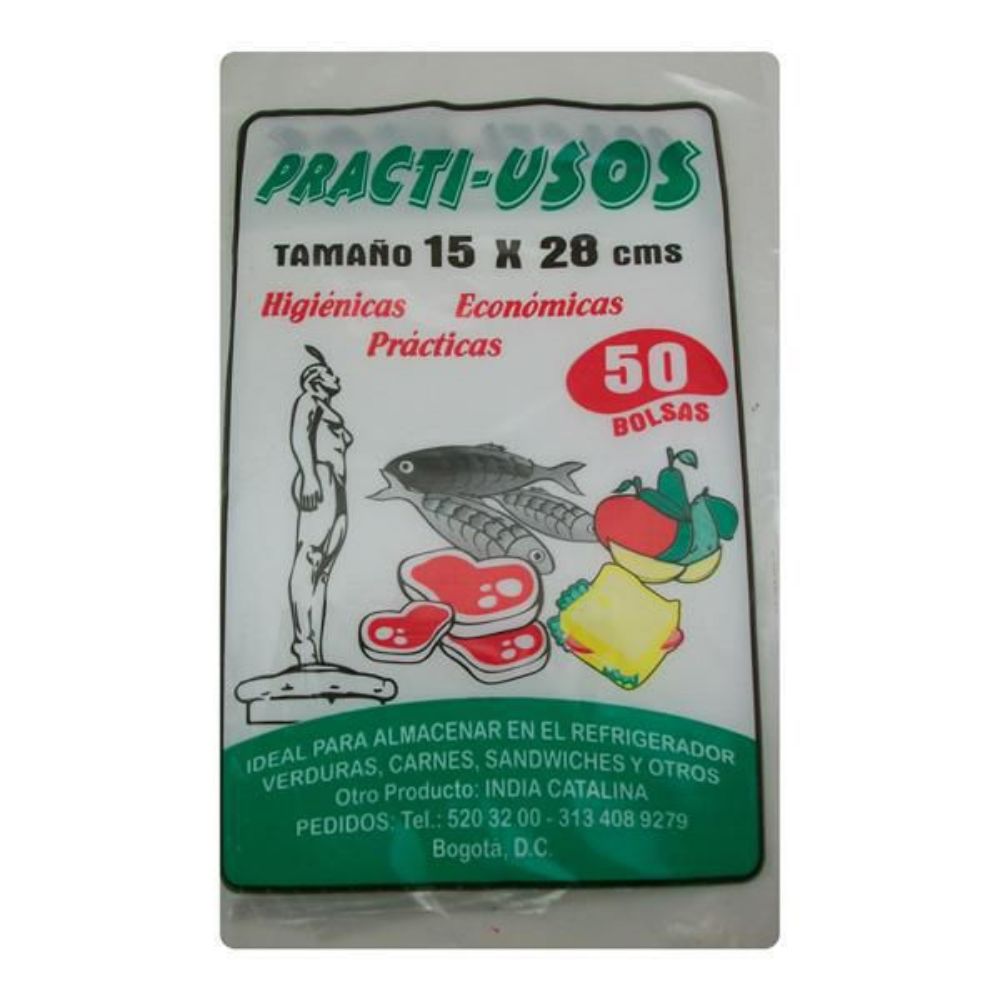Imagen de Bolsa práctica INDIA CATALINA empaque de alimentos 15x28 cm