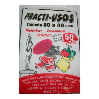 Imagen de Bolsa práctica INDIA CATALINA alimentos multiusos 30x40 cm